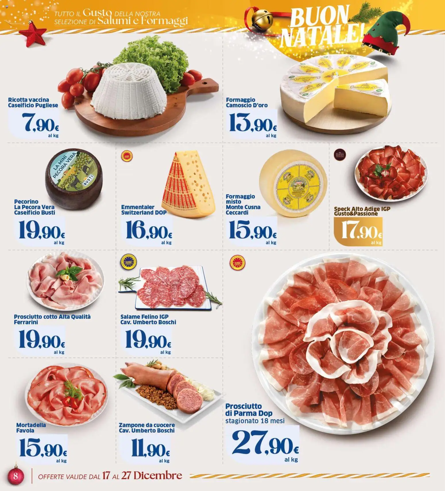 Volantino SIGMA del 17.12.2025 | Pagina: 8 | Prodotti: Speck, Prosciutto di Parma, Salame, Prosciutto