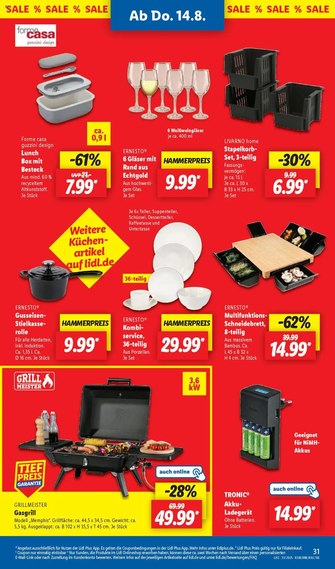 Lidl Prospekt Trier - gültig ab dem 11.08.2025 | Seite: 45 | Produkte: Gewicht, Grill, Box, Kuchen