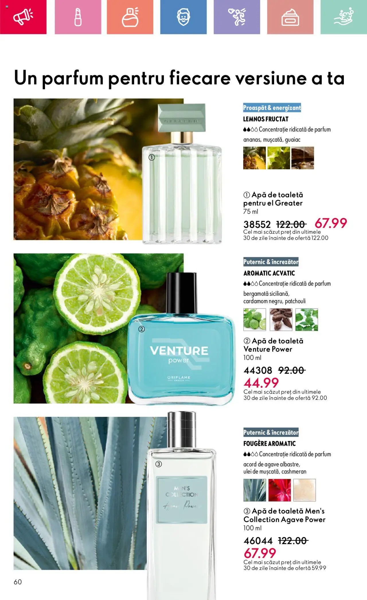Oriflame catalog 11 2025 – valabil de la 27.07.2025 | Pagină: 60 | Produse: Toaletă, Parfum, Apă de toaletă, Apă