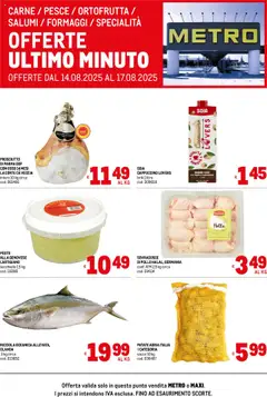 Anteprima del volantino Metro Offerte Freschissimi catalogo valido a partire dal 14.08.2025