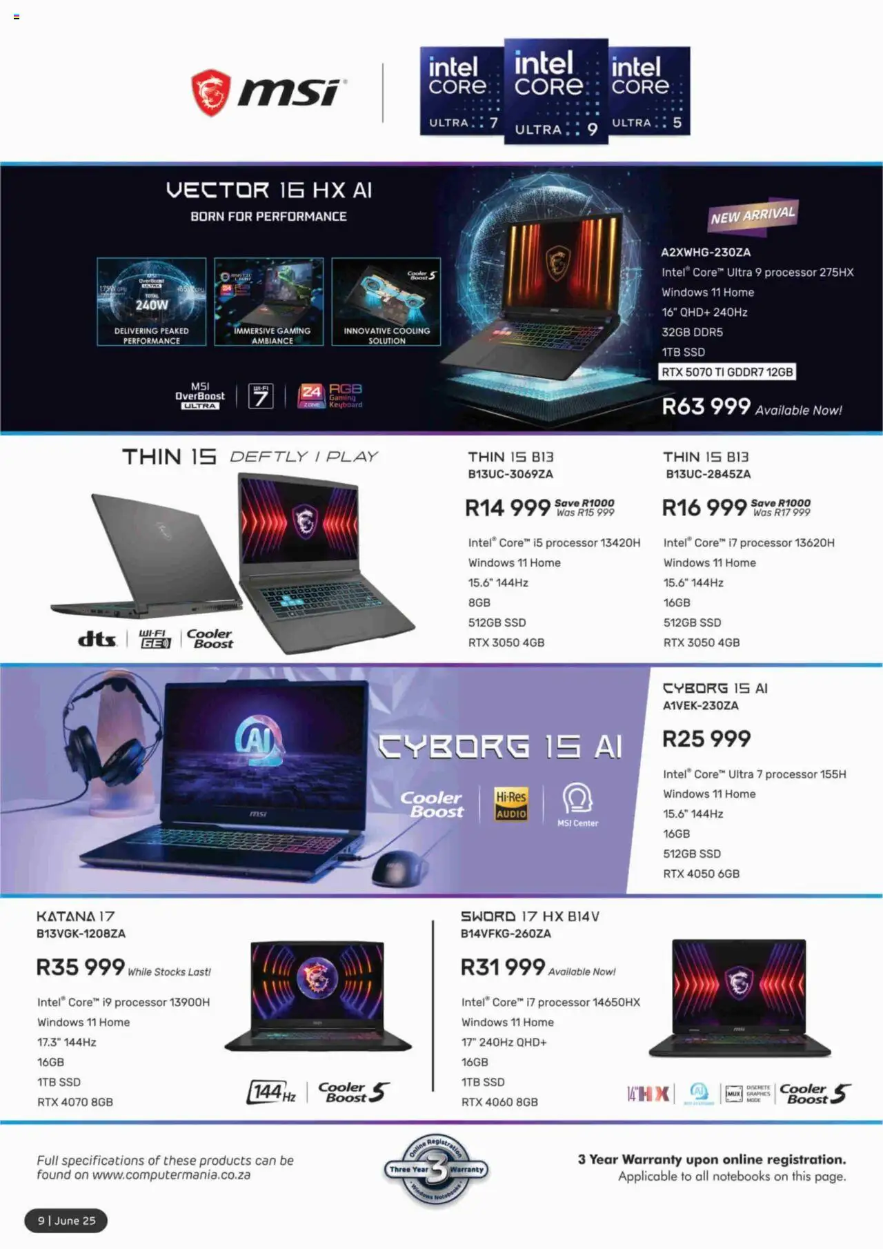 Computer Mania Specials │ valid from 01.06.2025 | Page: 10 | Products: Notebook, Keyboard, Audio, Cooler