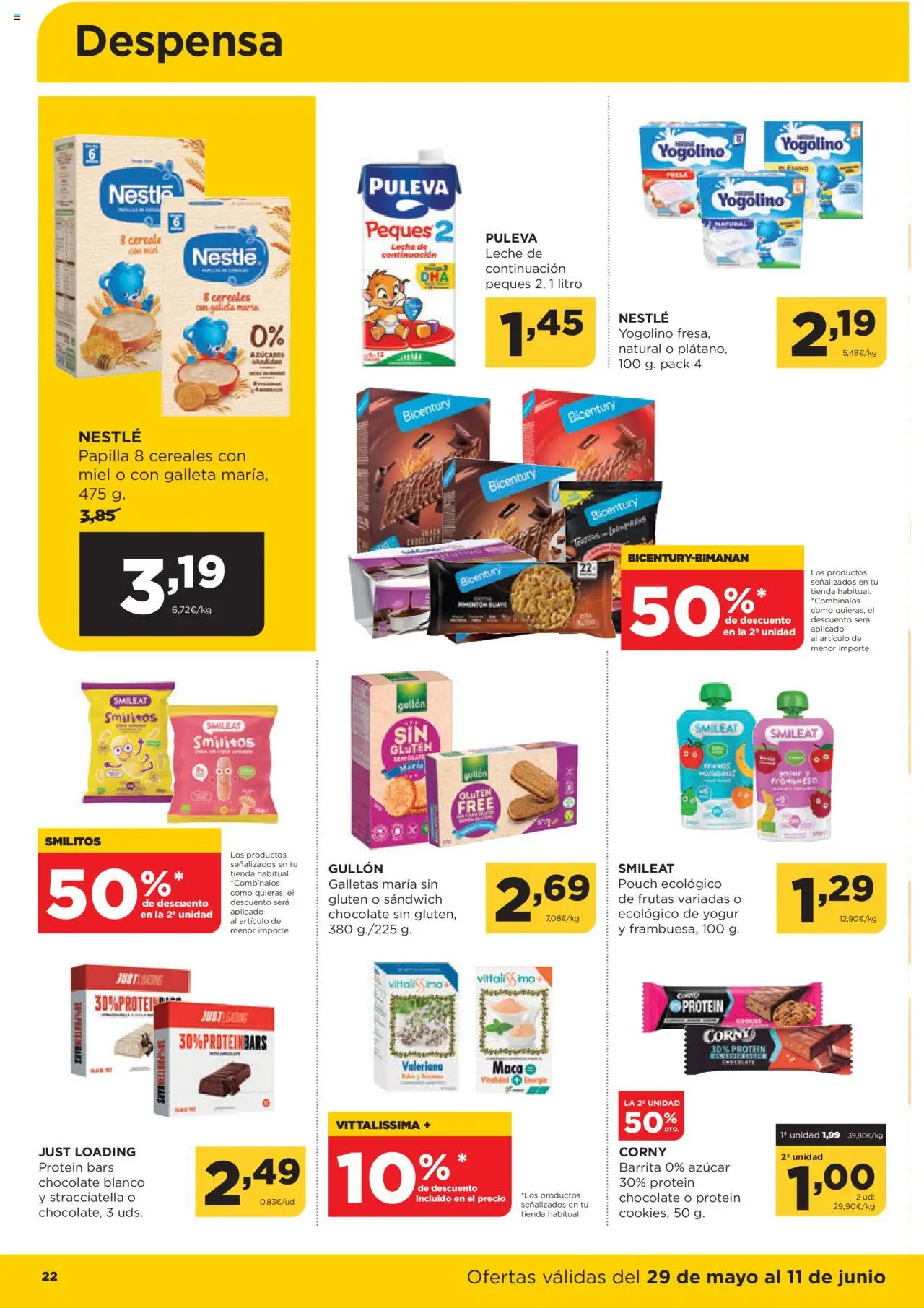 Alimerka folleto Castilla y León │ válido desde el 29.05.2025 | Página: 22 | Productos: Leche, Chocolate, Cereales, Galletas