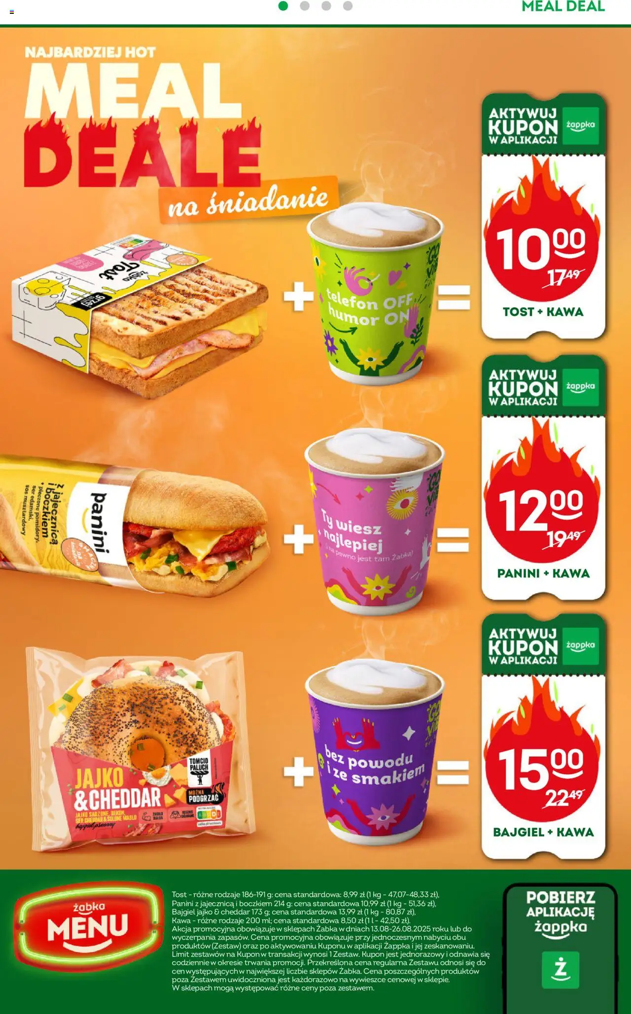 Żabka Gazetka od 13.08.2025 | Strona: 50 | Produkty: Panini, Masło, Ser, Cheddar