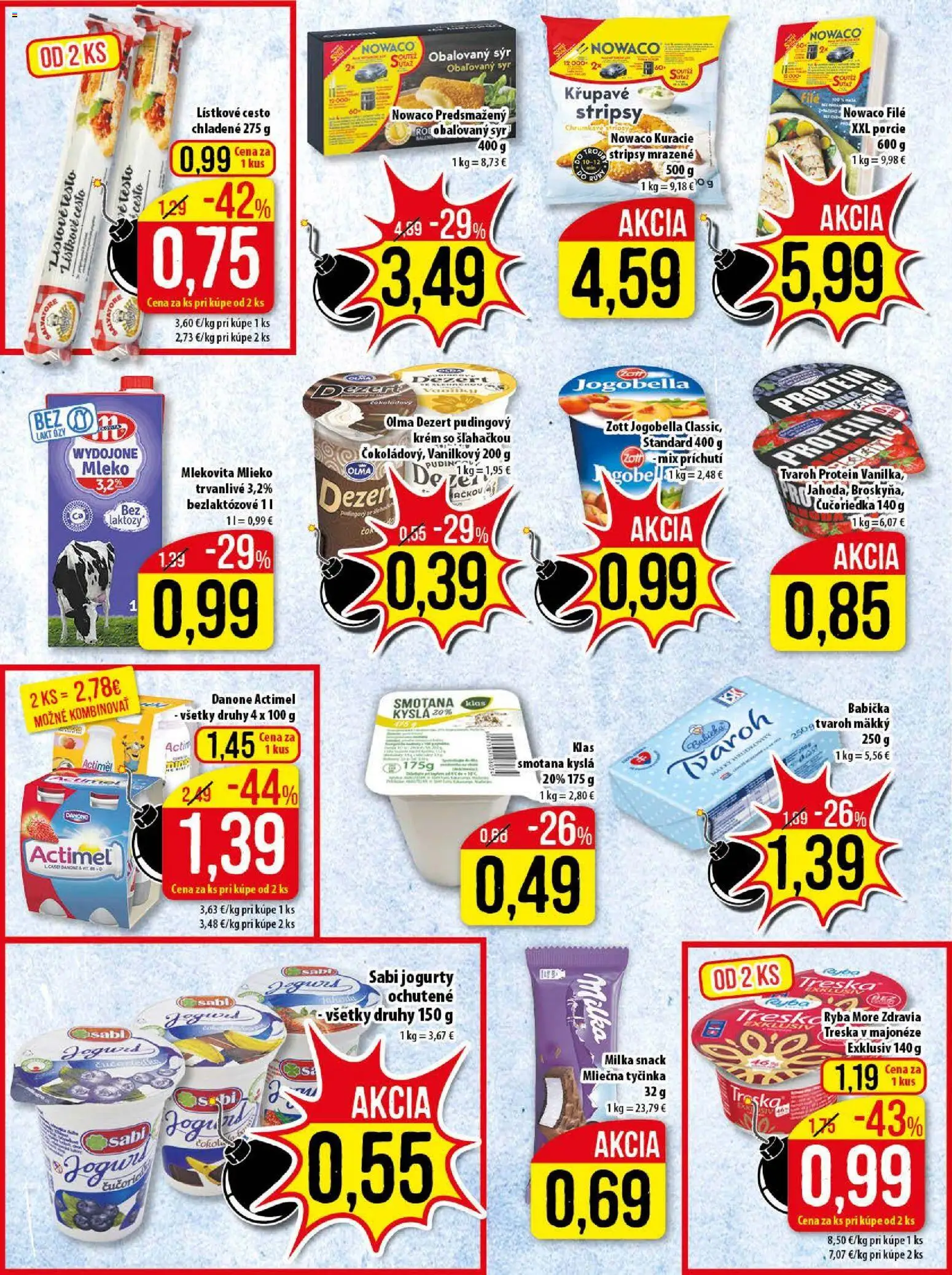 Nové Klas akcie – leták je platný od 27.10.2025 | Strana: 8 | Produkty: Ryba, Tvaroh, Milka, Treska