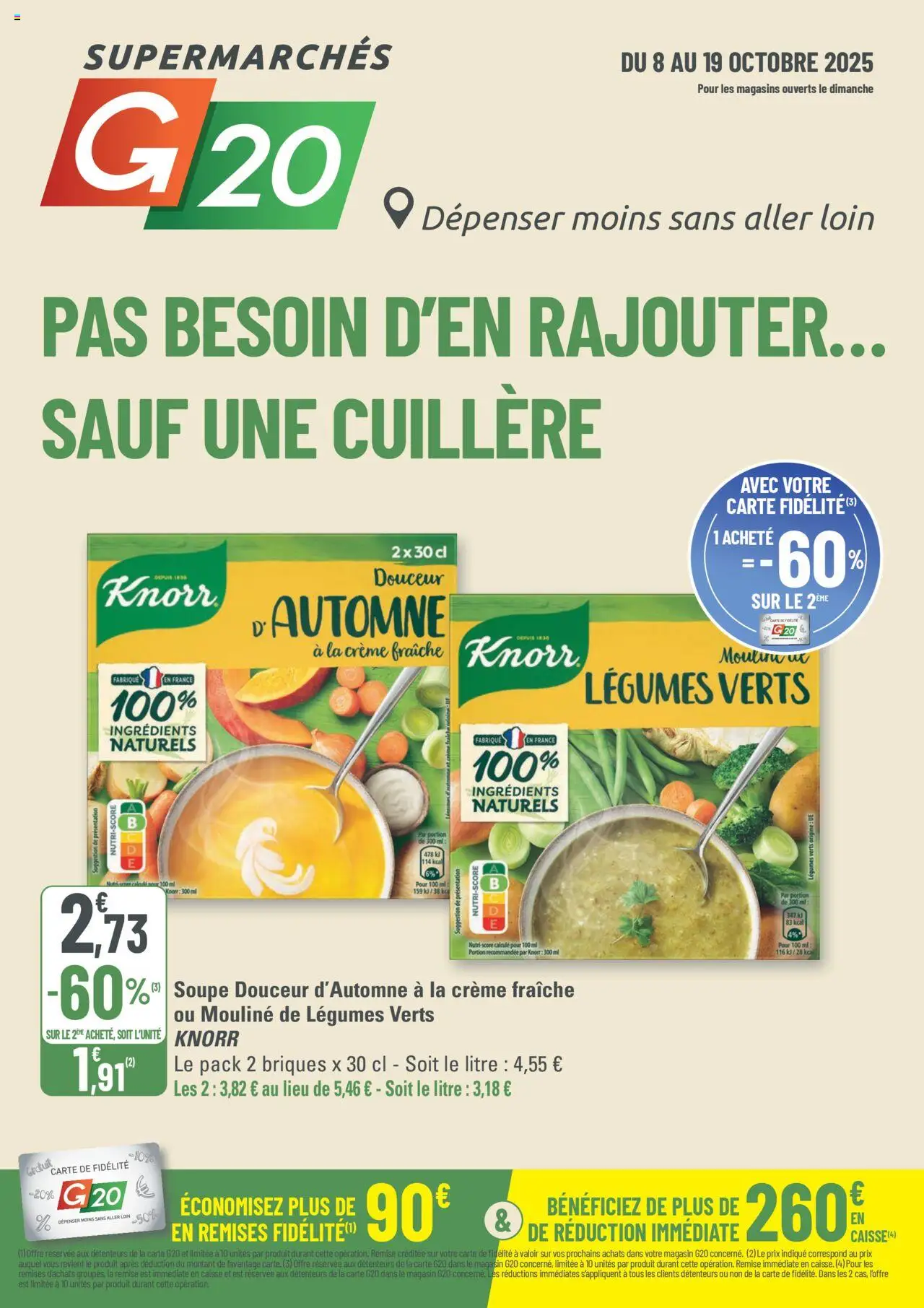 {H1} | Page: 1 | Produits: Soupe, Briques, Crème fraiche, Crème