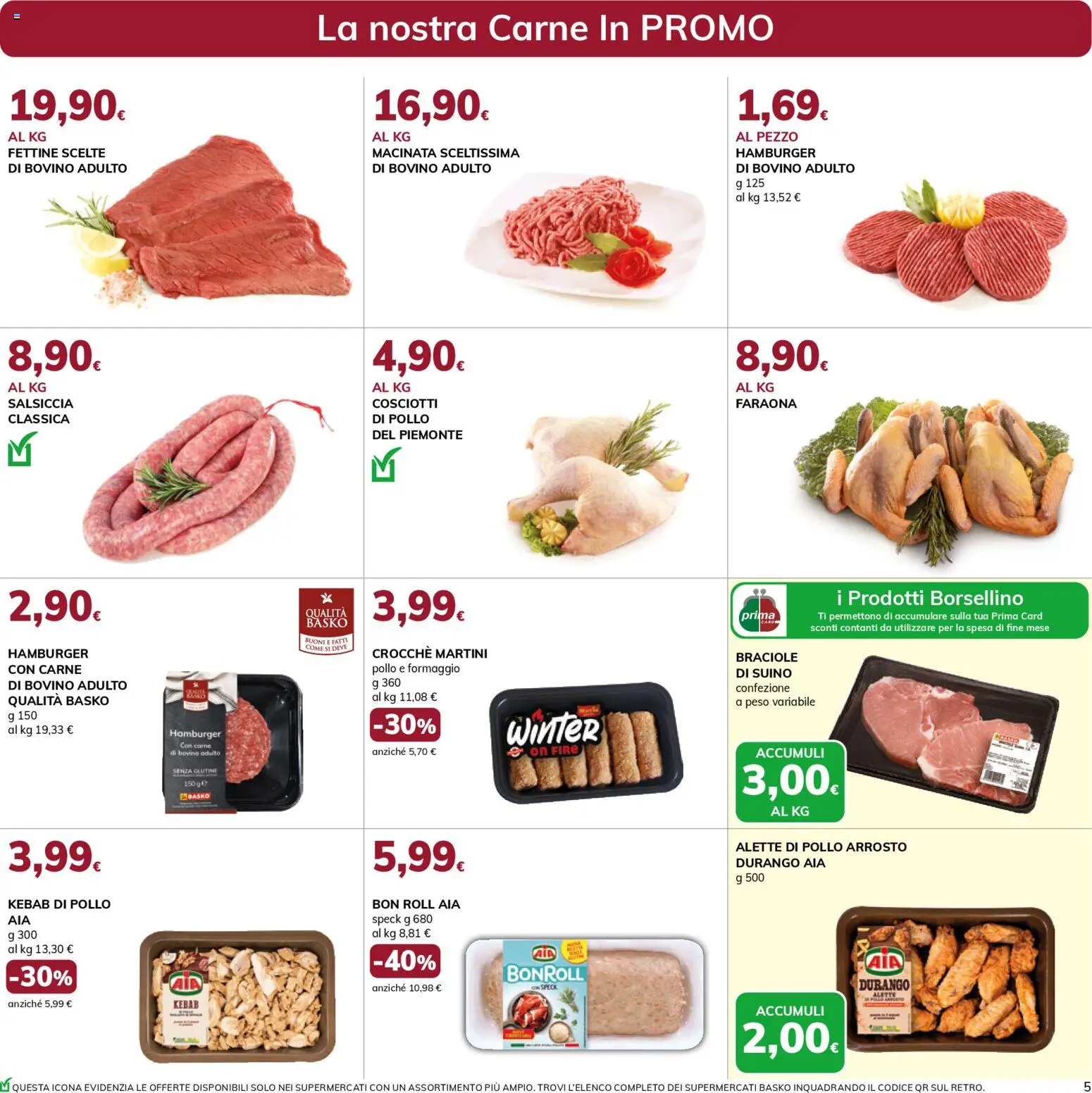 Volantino Basko del 27.11.2025 | Pagina: 5 | Prodotti: Speck, Pollo, Suino, Formaggio