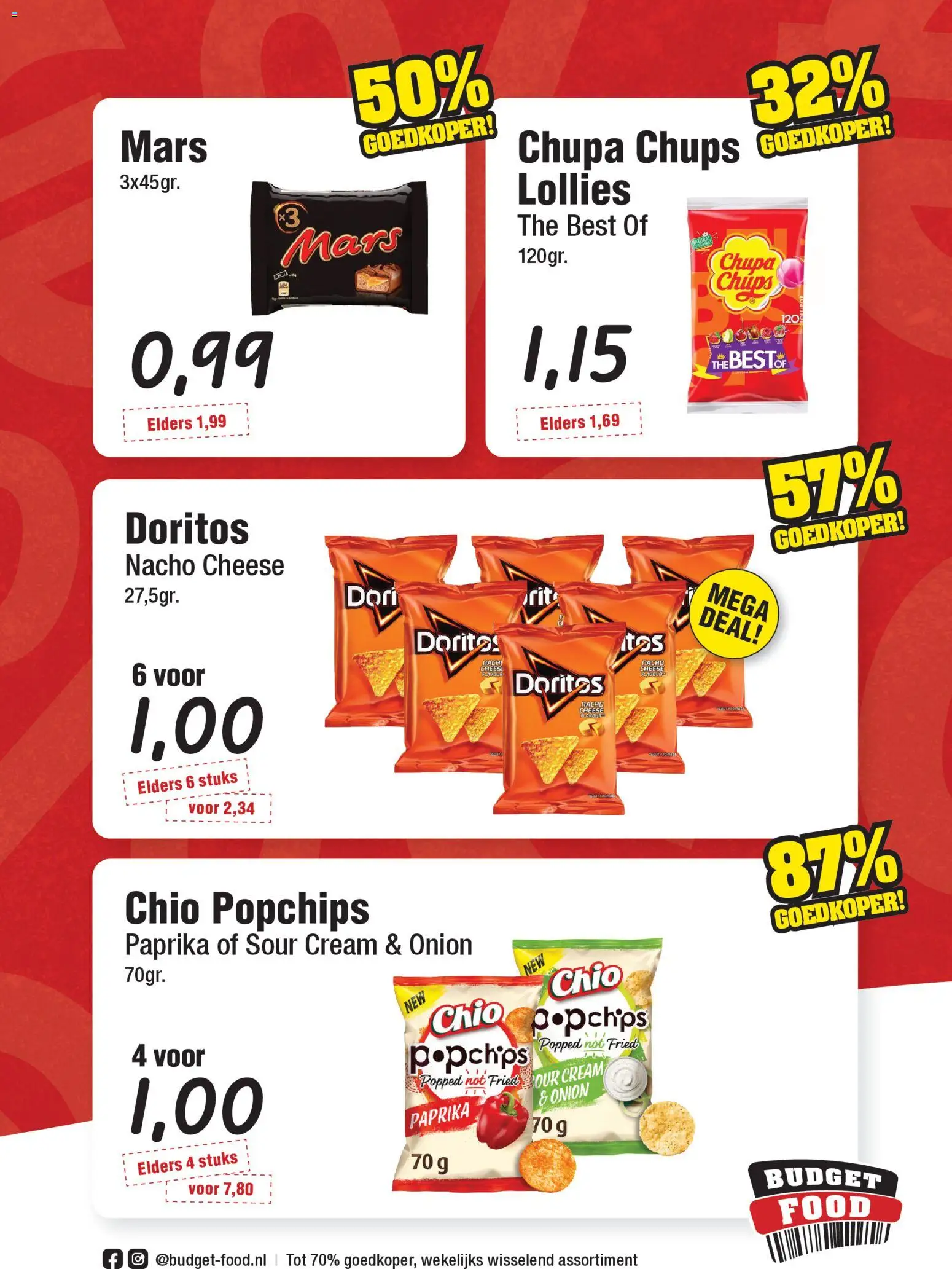 {H1} | Pagina: 5 | Producten: Kész piskótalap, Doritos, Mars