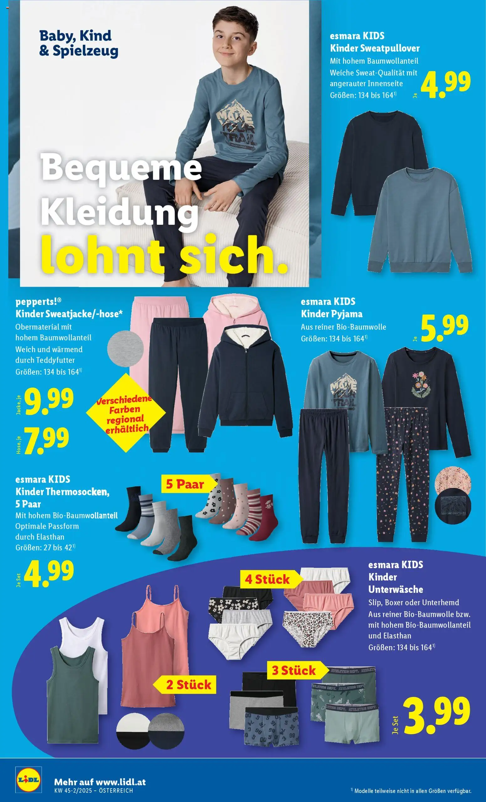 Lidl Flugblatt gültig ab 06.11.2025 | Seite: 26 | Produkte: Unterwäsche, Pyjama, Boxer