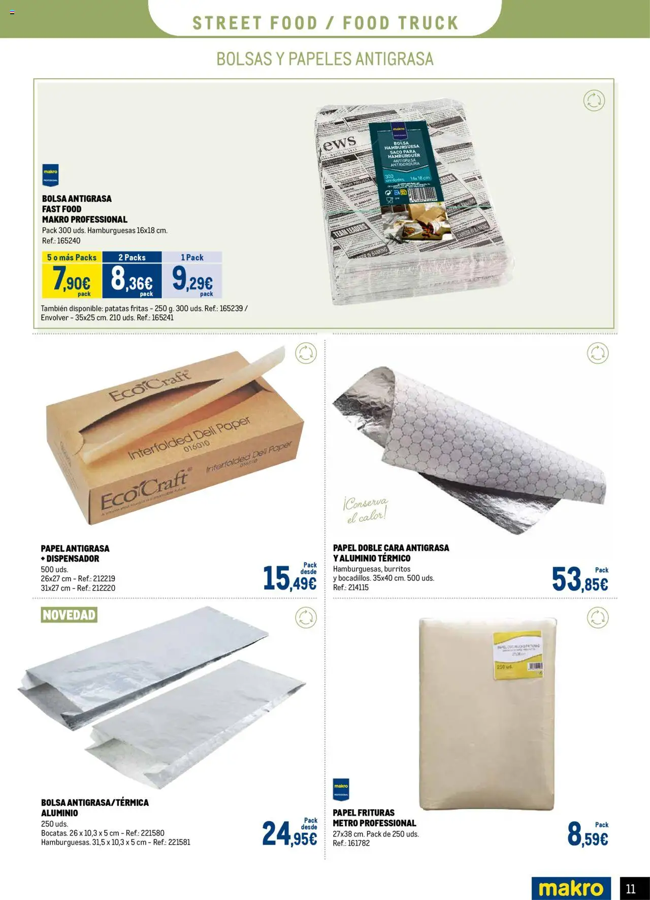Makro - Desechables Take Away Canarias │ válido desde el 07.07.2025 | Página: 11 | Productos: Dispensador, Bolsa, Σοκολατούχο γάλα