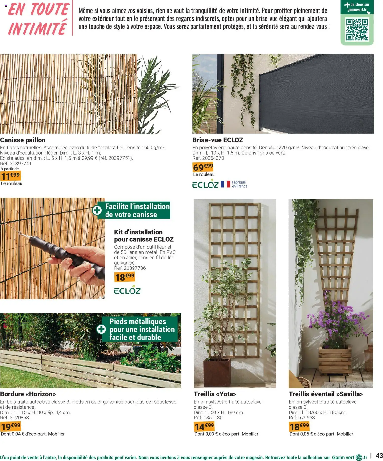 {H1} | Page: 43 | Produits: Éventail, Rouleau