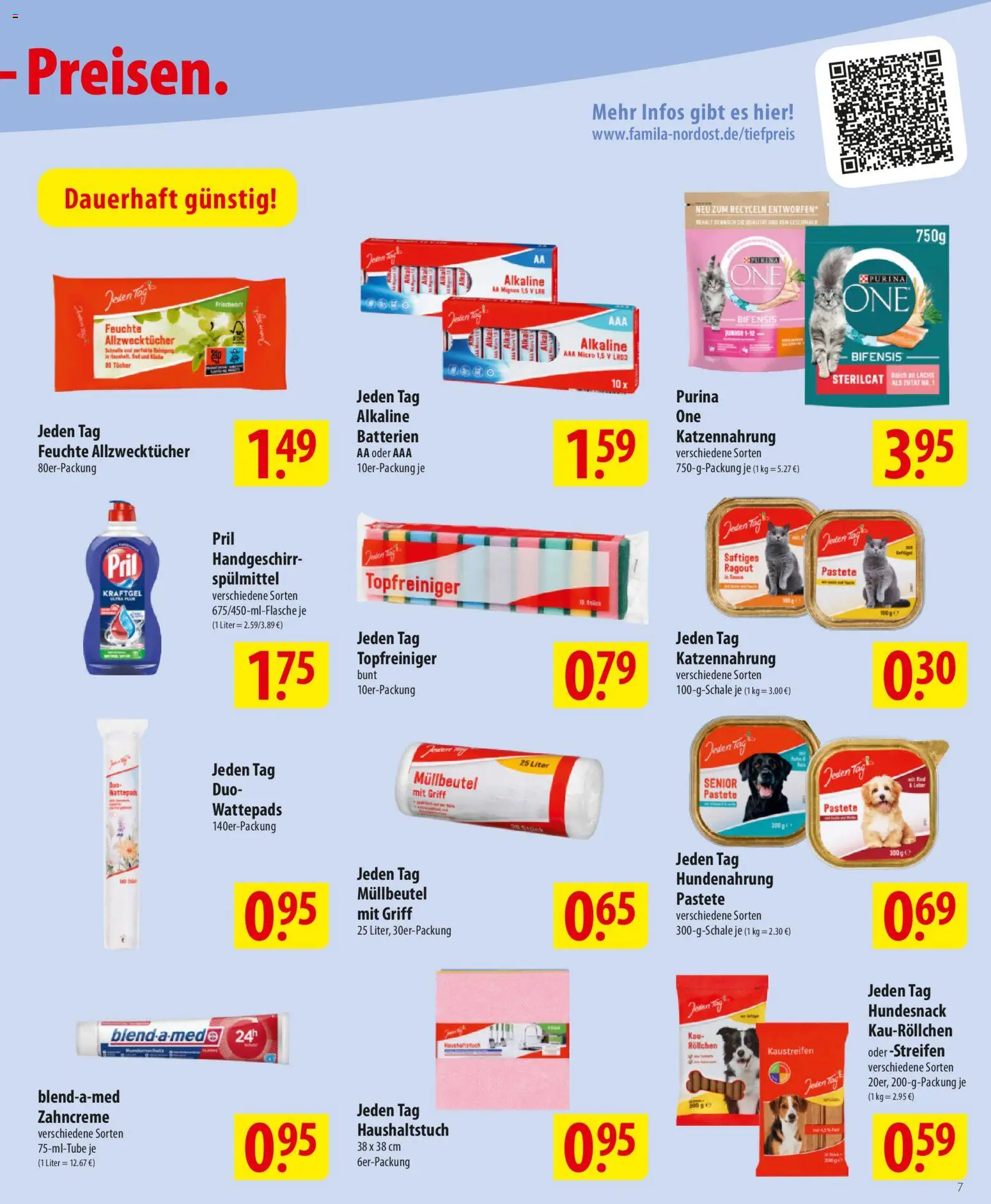 Famila Prospekt 	 – gültig ab 12.01.2026 | Seite: 7 | Produkte: Wattepads, Batterien, Lachs, Pril