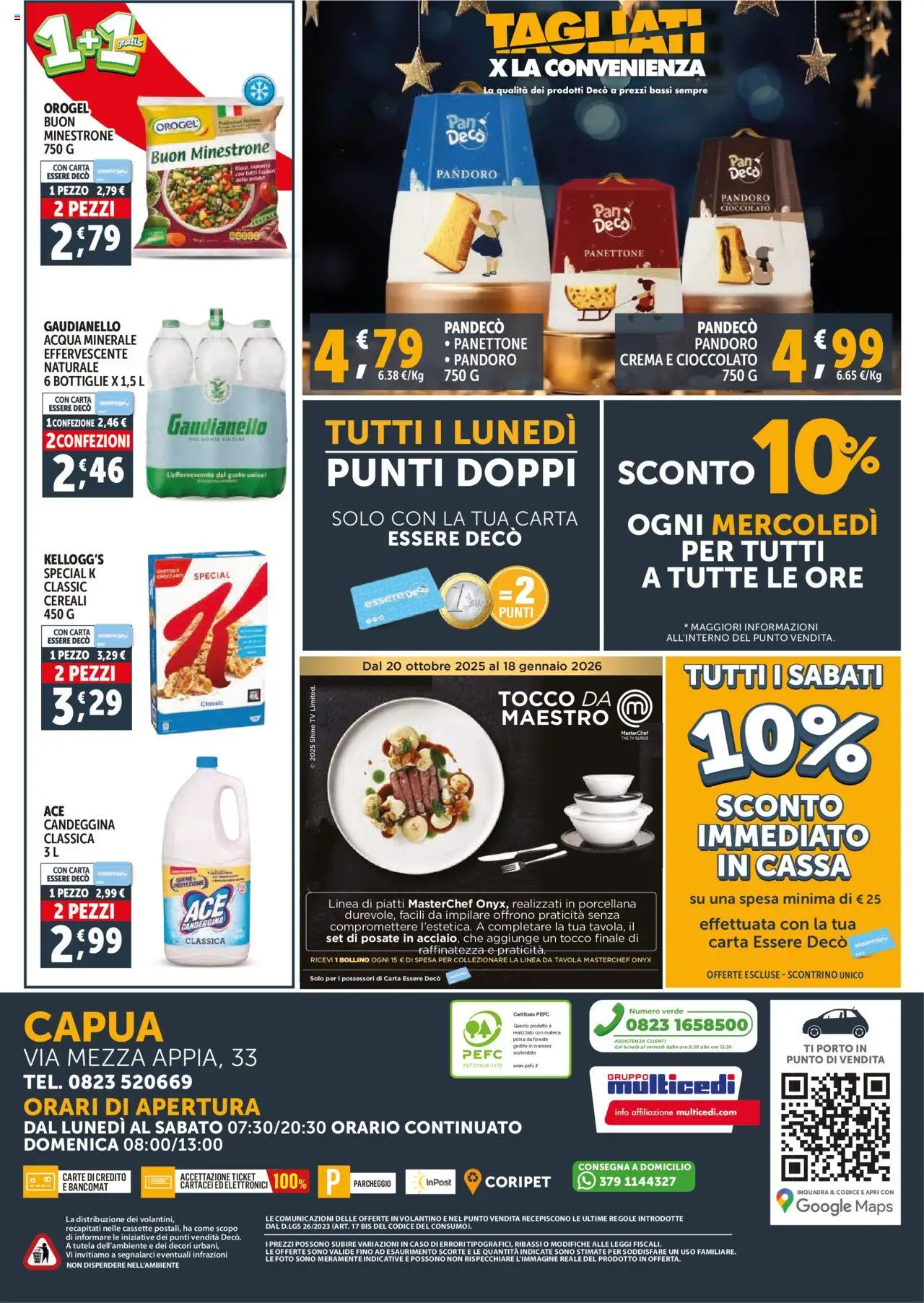 Volantino Decò del 16.10.2025 | Pagina: 20 | Prodotti: Posate, Cioccolato, Cereali, Candeggina