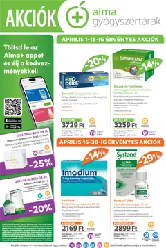 Alma Gyógyszertárak akciós újság - amely érvényes a következő dátumtól: 01.04.2026