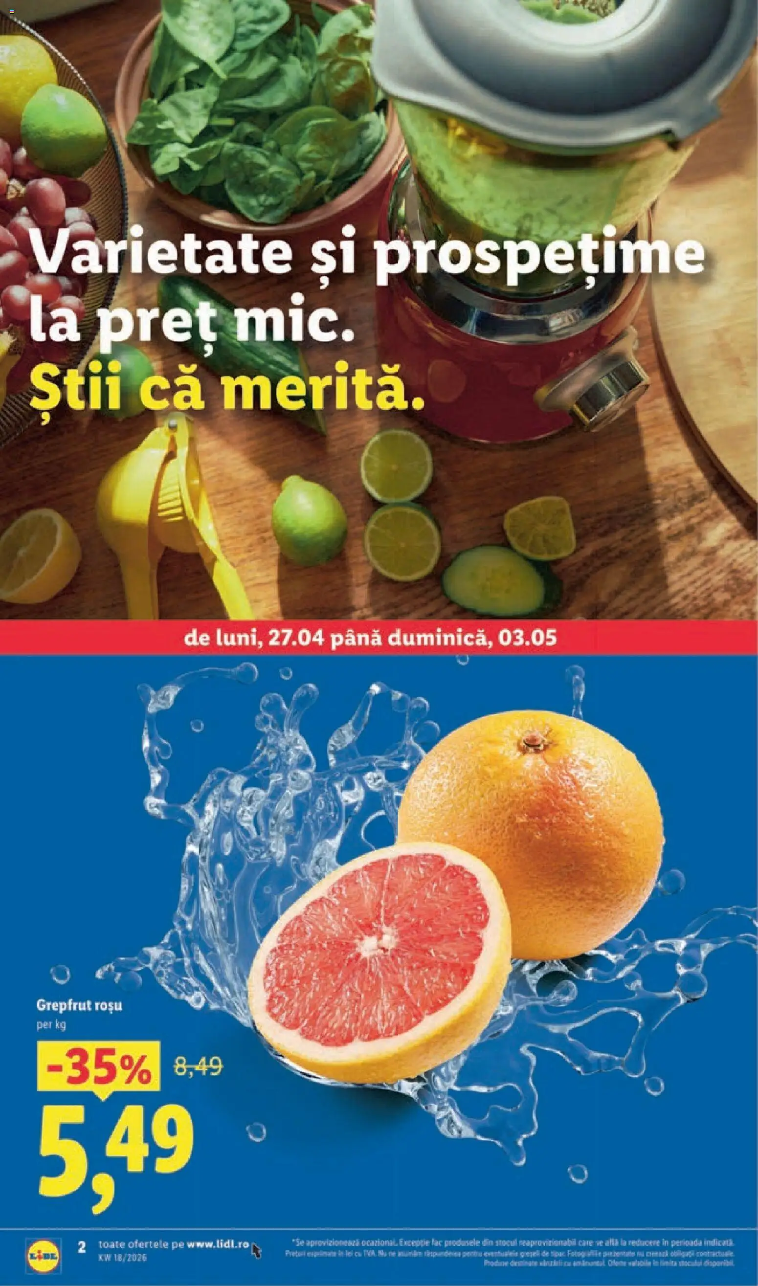 Noul catalog Lidl – valabil de la 27.04.2026 | Pagină: 2 | Produse: Grepfrut