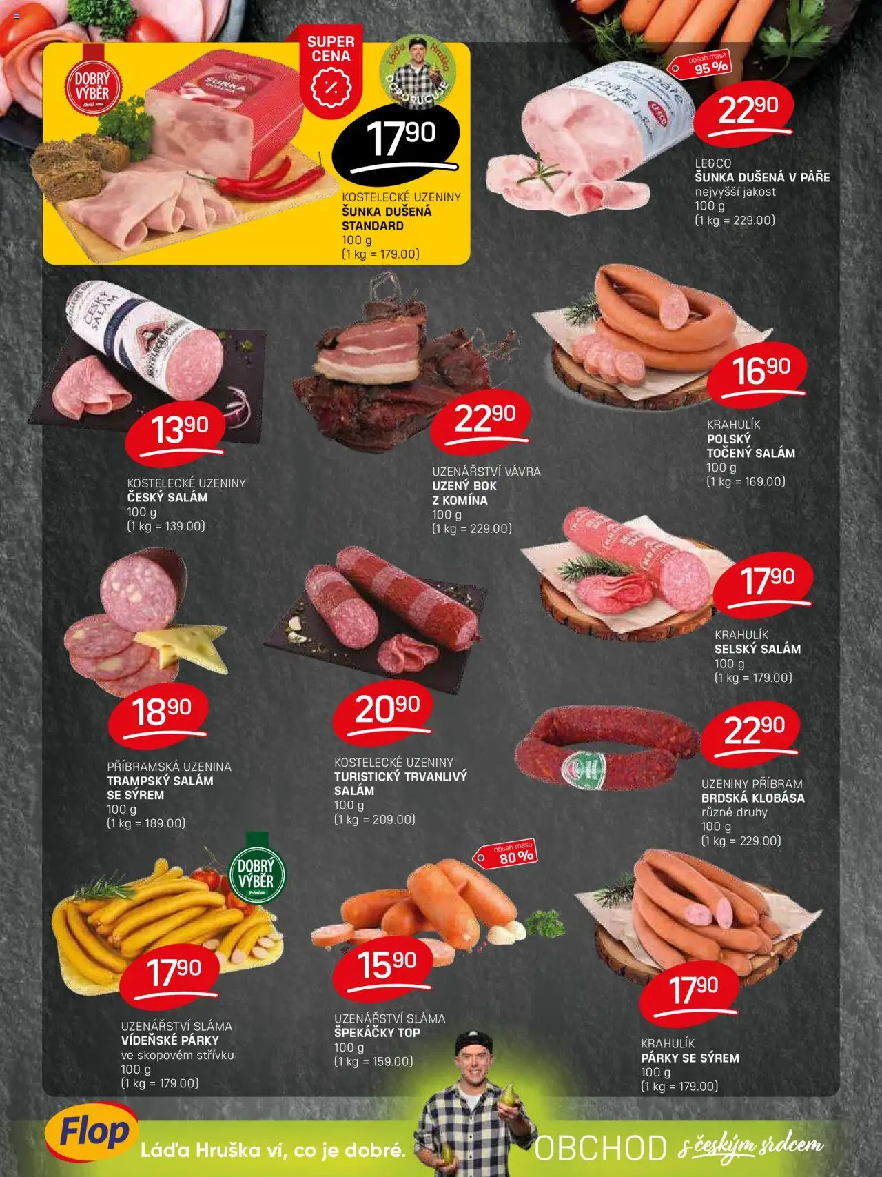 Flop leták od 17.09.2025 | Strana: 2 | Produkty: Vídeňské párky, Špekáčky, Klobása, Uzeniny