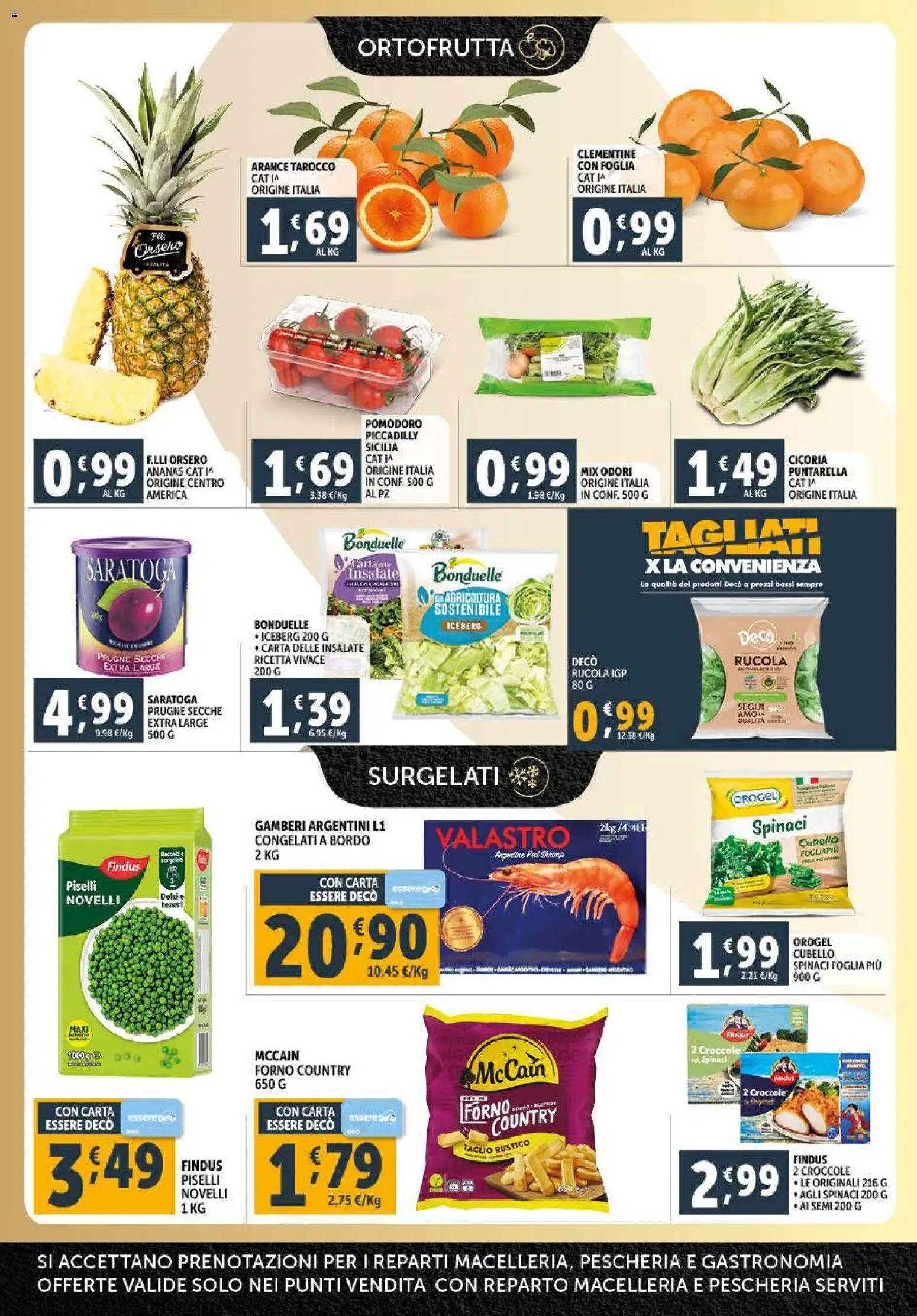 Volantino Decò del 15.12.2025 | Pagina: 8 | Prodotti: Arance, Rucola, Pomodoro, Spinaci