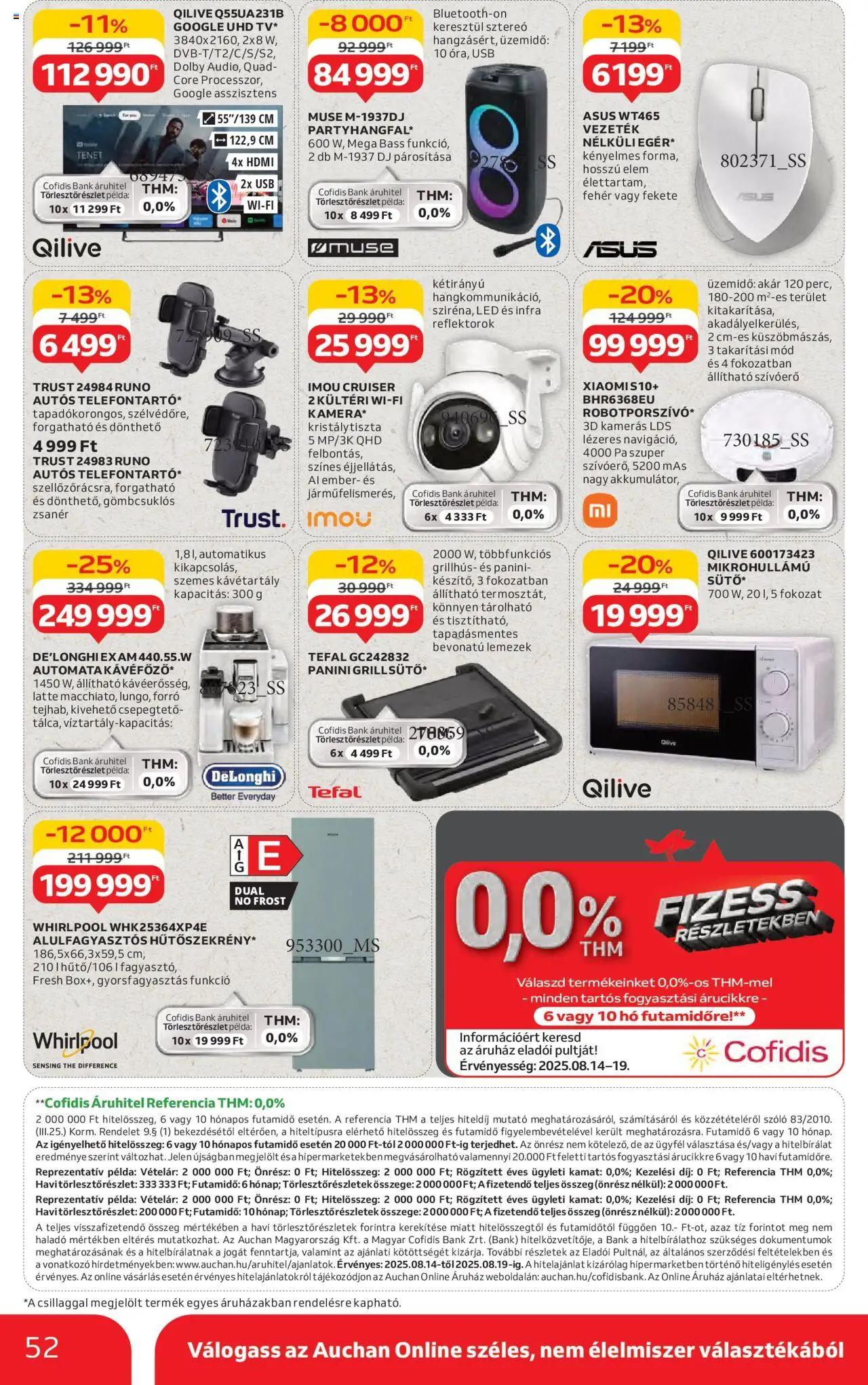Auchan akciós ujság - amely érvényes a következő dátumtól: 14.08.2025 | Oldal: 52 | Termékek: Szőlő, USB, Tefal