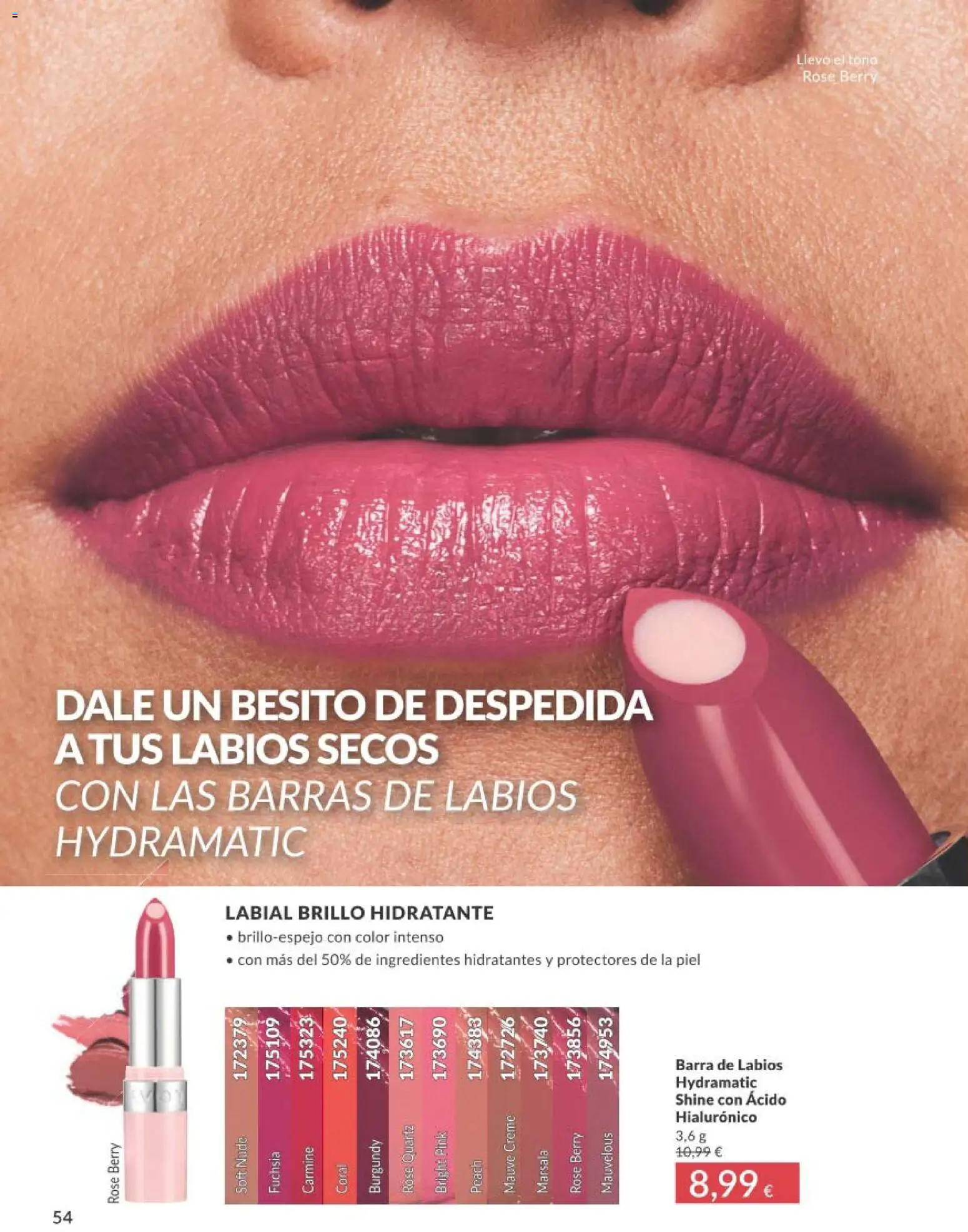 Catálogo AVON campaña 1 │ válido desde el 01.01.2026 | Página: 54 | Productos: Κρεμάστρα, Barra de labios