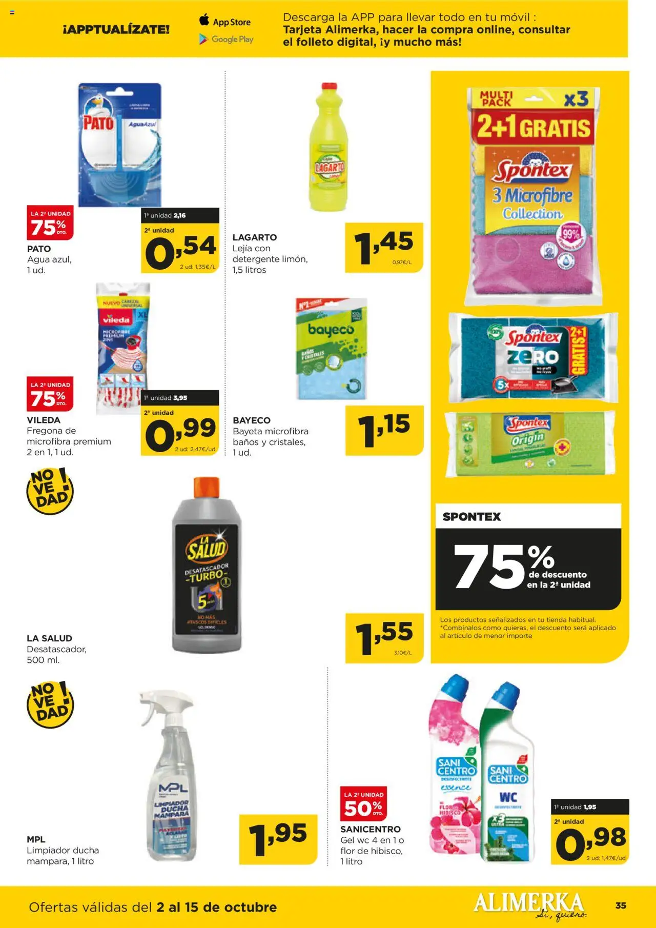 Alimerka folleto Castilla y León │ válido desde el 02.10.2025 | Página: 35 | Productos: Detergente, Ducha