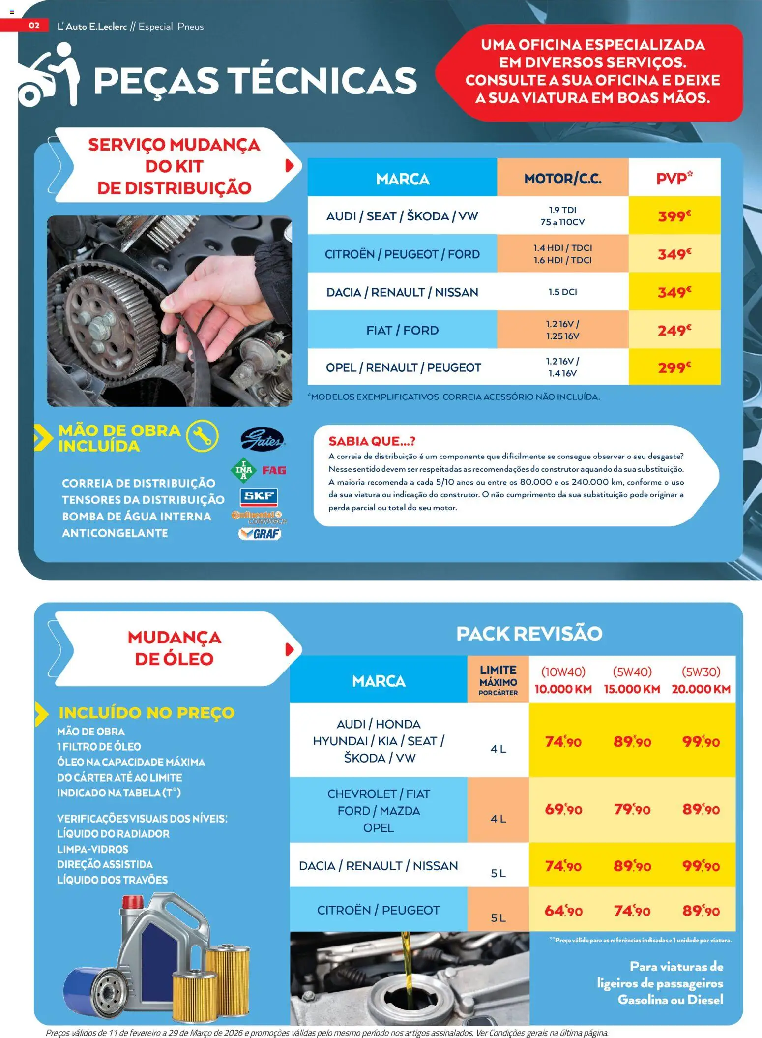 E.Leclerc folheto Auto │ válido de 11.02.2026 | Página: 2 | Produtos: Agua, Radiador, Óleo
