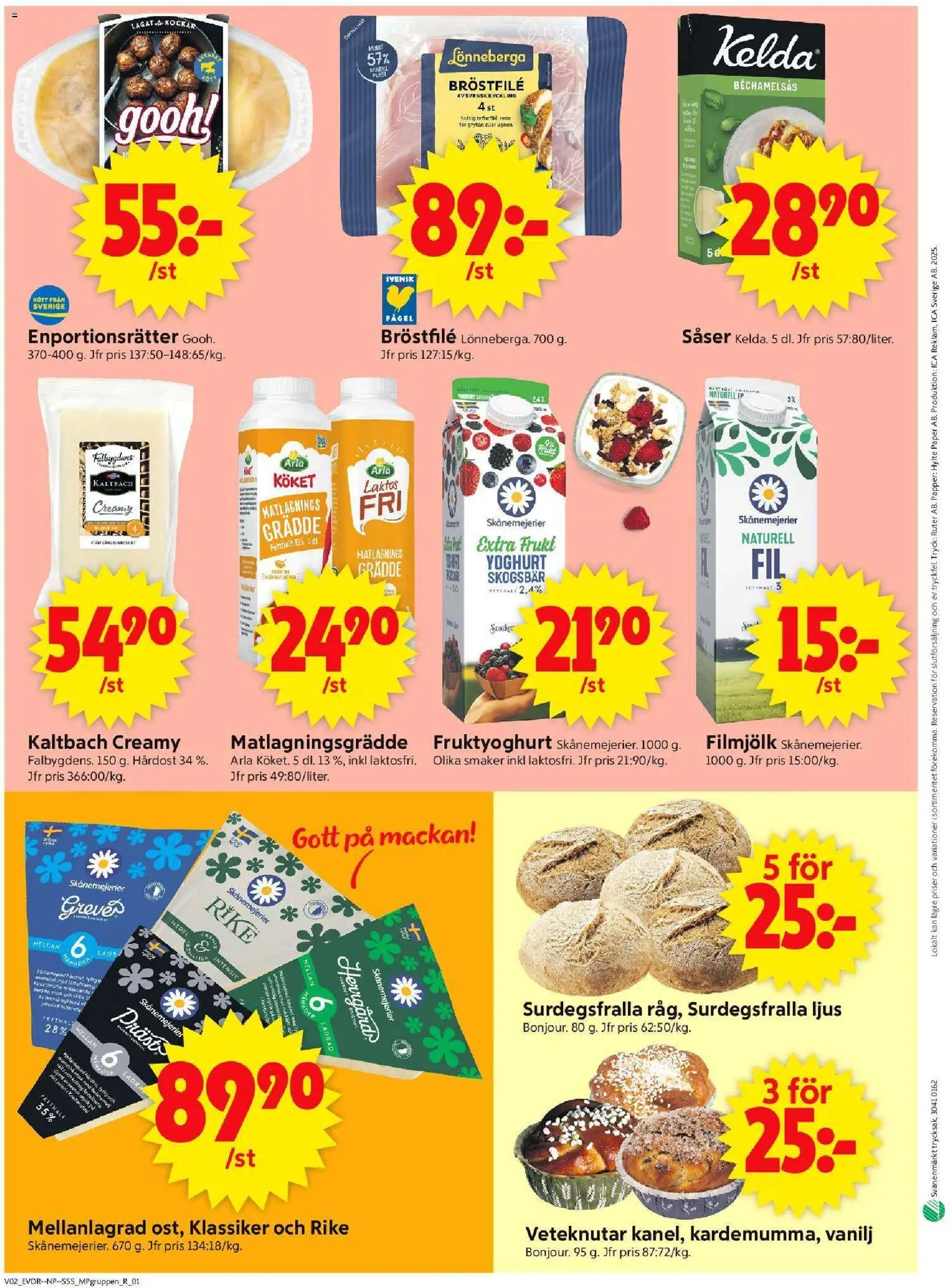 ICA Supermarket reklamblad aktuell från 05.01.2026 | Sida: 10 | Produkter: Yoghurt, Papper, Ljus, Matlagningsgrädde