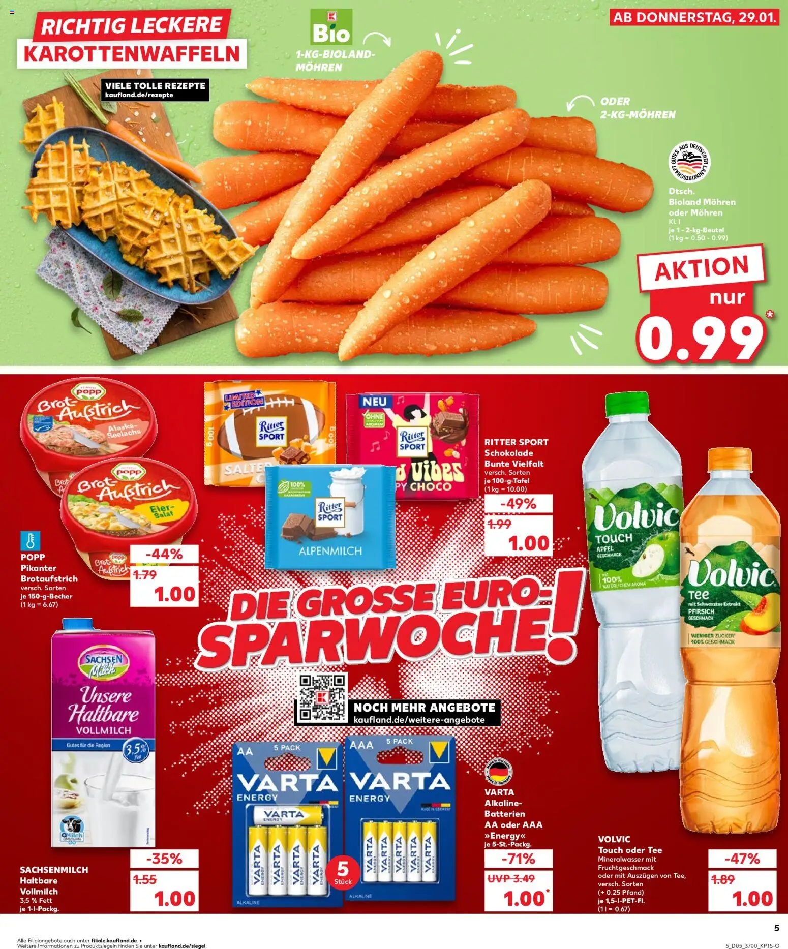 Kaufland prospekt Rostock	 – gültig ab 01.02.2026 | Seite: 5 | Produkte: Äpfel, Pfirsich, Tee, Volvic