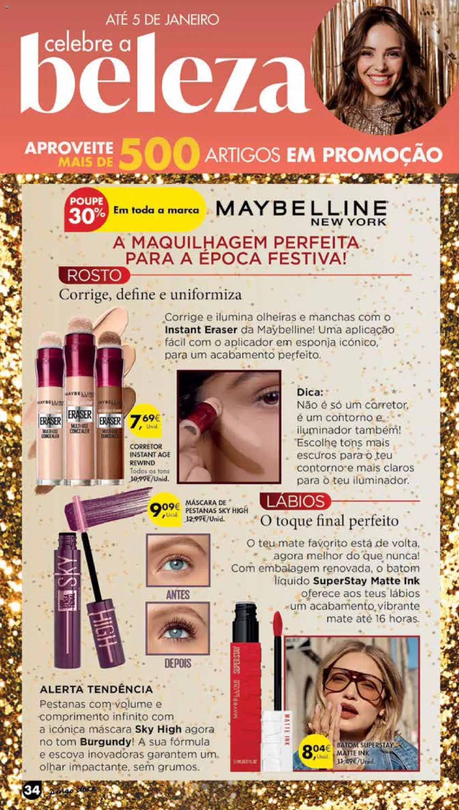 Pingo Doce Poupe Esta Semana Madeira │ válido de 16.12.2025 | Página: 34 | Produtos: Iluminador, Máscara de pestanas, Maquilhagem, Corretor