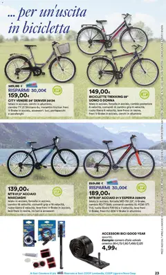 Anteprima del volantino Ipercoop volantino Aria Aperta Lombardia valido a partire dal 07.04.2026 | Pagina: 23 | Prodotti: Bicicletta, Data, Alluminio