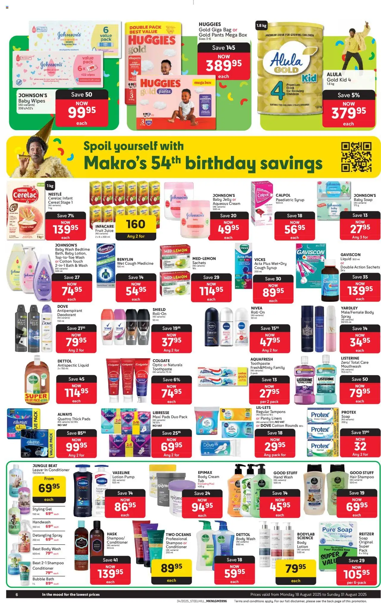 Makro Specials │ valid from 18.08.2025 | Page: 6 | Products: Pants, Bag, Shampoo, Lemon