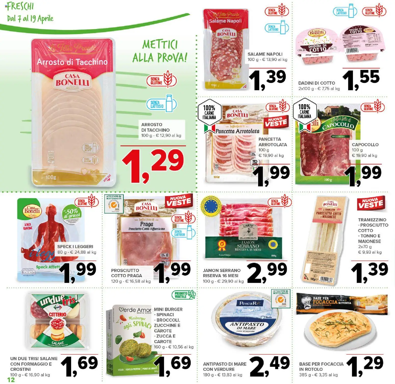 Volantino Todis del 07.04.2026 | Pagina: 12 | Prodotti: Cd, Focaccia, Pancetta, Zucca