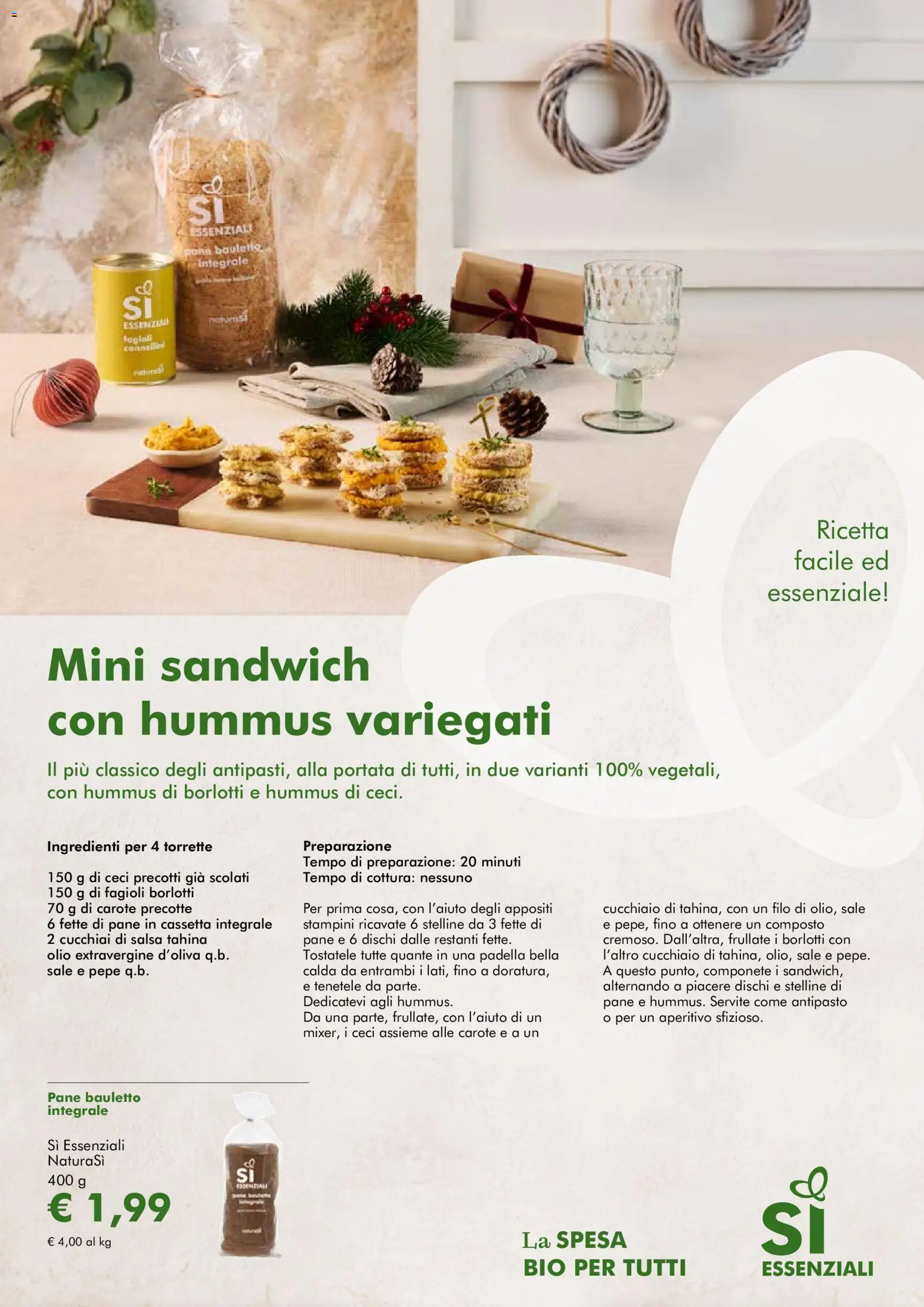 Volantino Natura Sì del 29.10.2025 | Pagina: 6 | Prodotti: Pane, Salsa, Olio, Hummus