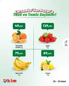 25.03.2026 tarihinden itibaren geçerli olan Kim Market kataloğu önizlemesi
