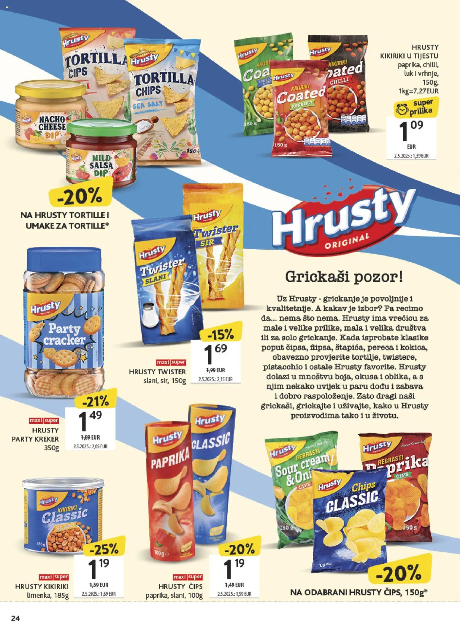 Konzum HR akciós ujság - amely érvényes a következő dátumtól: 19.01.2026 | Oldal: 24 | Termékek: Chips, Tortilla, Kréker