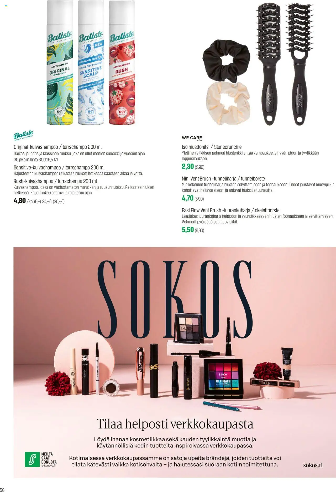 Sokos tarjoukset – voimassa 13.10.2025 alkaen | Sivu: 56 | Tuotteet: Shampoo, Voi, Kuivashampoo