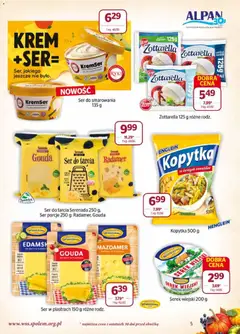 Pogląd oferty "Społem Gazetka" - ważna od 01.11.2025 | Strona: 5 | Produkty: Serek wiejski, Ser, Kopytka, Krem