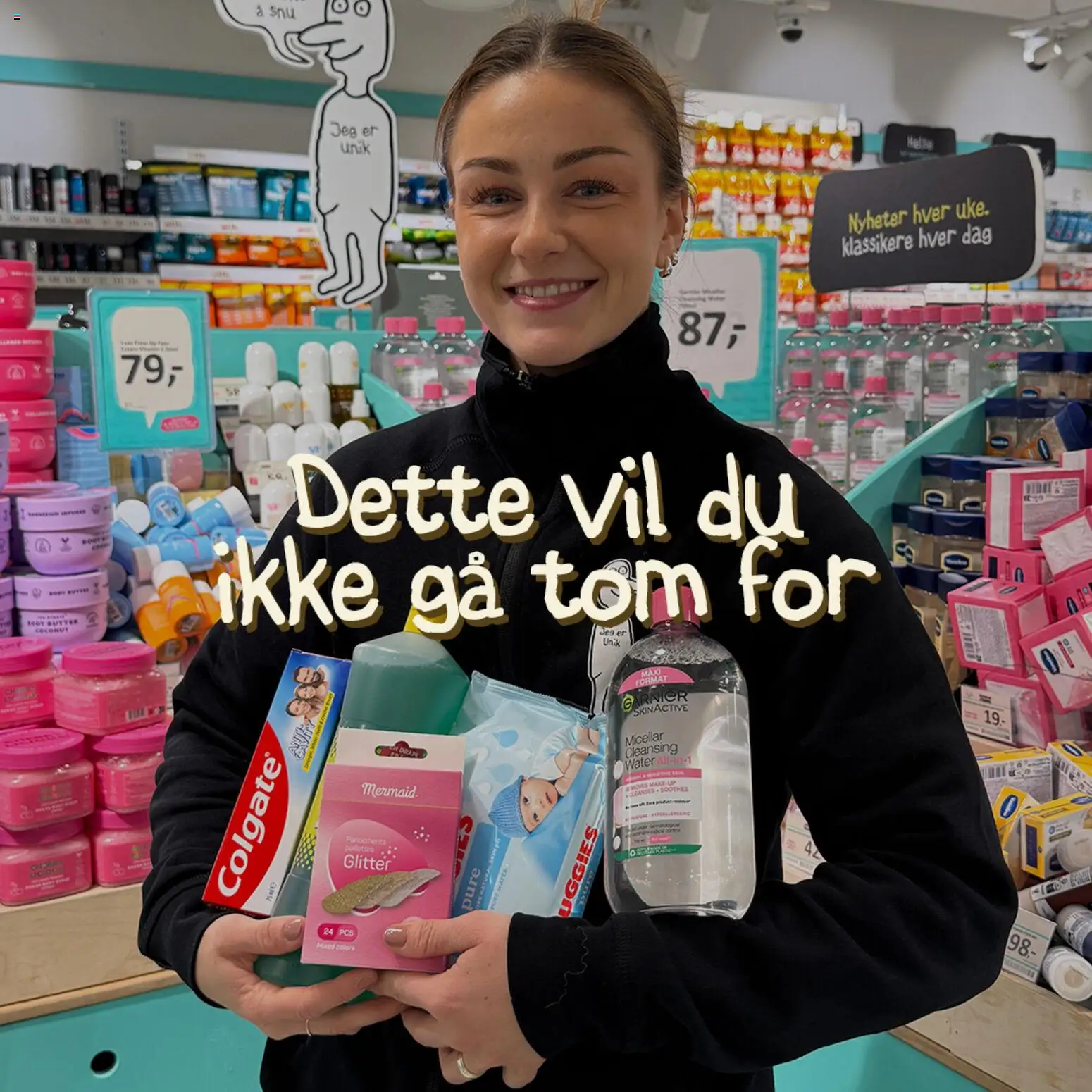 {H1} | Side: 1 | Produkter: Wipes, Glitter