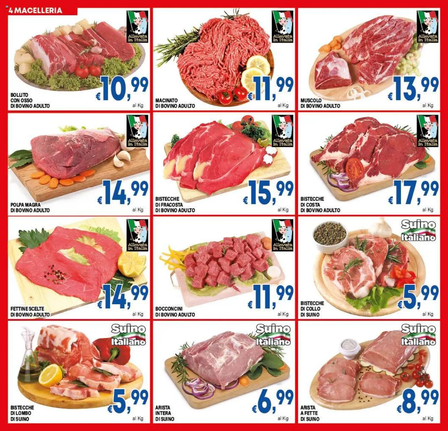 Volantino DEM del 07.01.2026 | Pagina: 4 | Prodotti: Bovino, Suino, Macinato