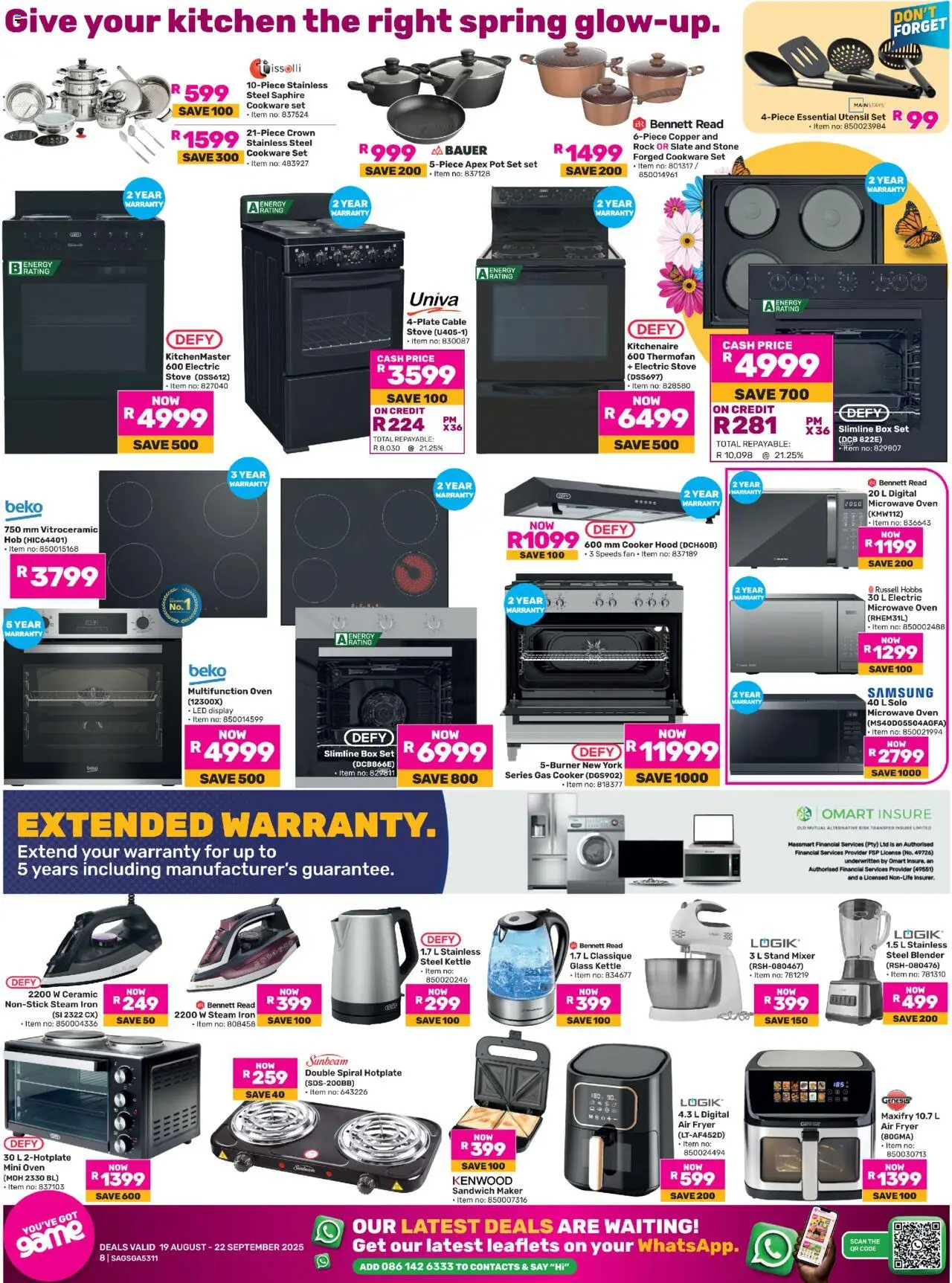 Game Specials │ valid from 19.08.2025 | Page: 8 | Products: Cable, Stove, Kettle, Blender