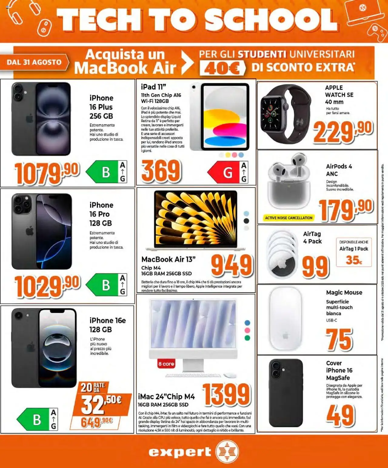 Volantino Expert del 06.09.2025 | Pagina: 7 | Prodotti: Iphone, Mouse, Silicone, Macbook