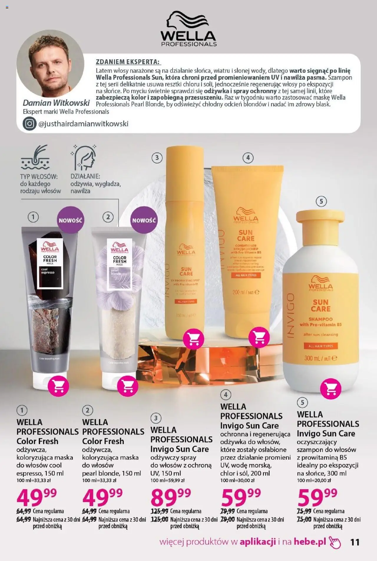 Hebe Gazetka - Katalog od 01.08.2025 | Strona: 11 | Produkty: Szampon, Odżywka, Maska do włosów, Maska