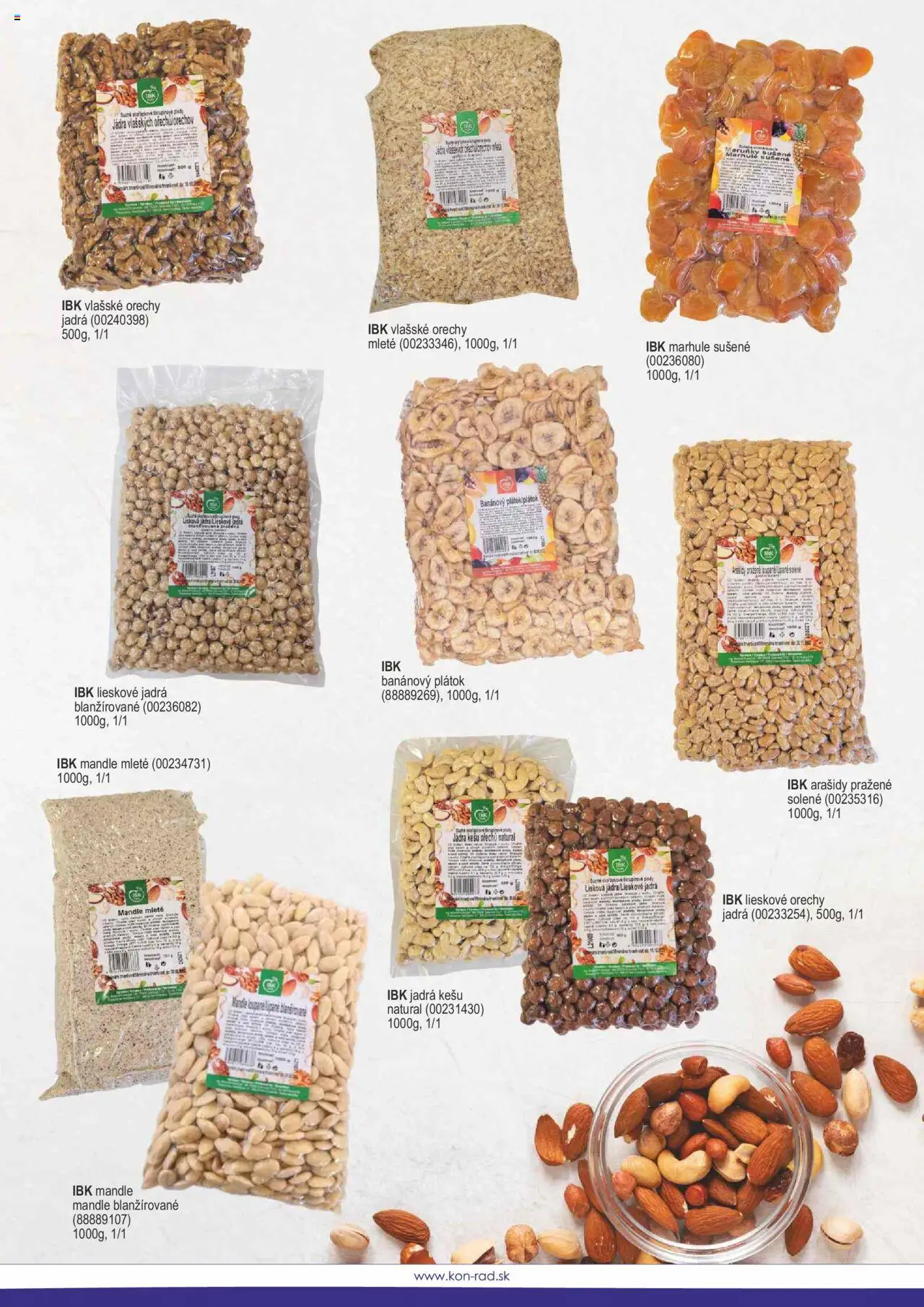 Nové KON - RAD akcie – leták je platný od 01.05.2025 | Strana: 61 | Produkty: Orechy, Vlašské orechy, Marhule, Sušené marhule