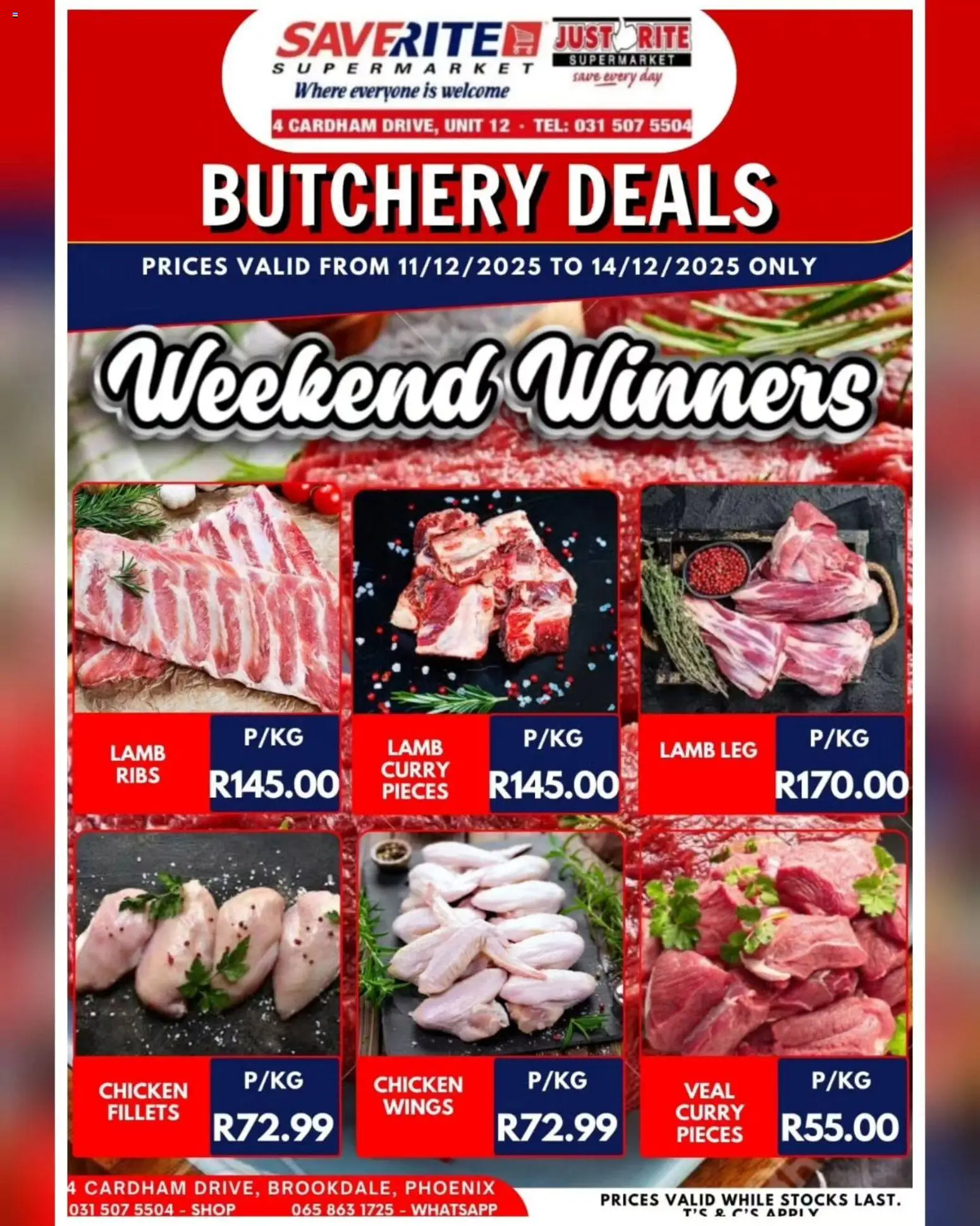 New Saverite catalogue – valid from 11.12.2025 | Page: 3 | Products: Ribs, Chicken