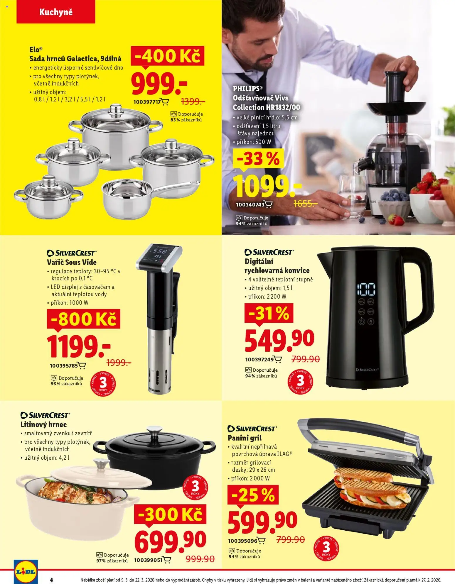 Lidl magazín od 09.03.2026 | Strana: 4 | Produkty: Gril, Rychlovarná konvice, Desky, LED
