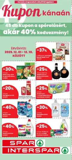 Interspar Kupon Kánaán kuponfüzet - amely érvényes a következő dátumtól: 01.12.2025