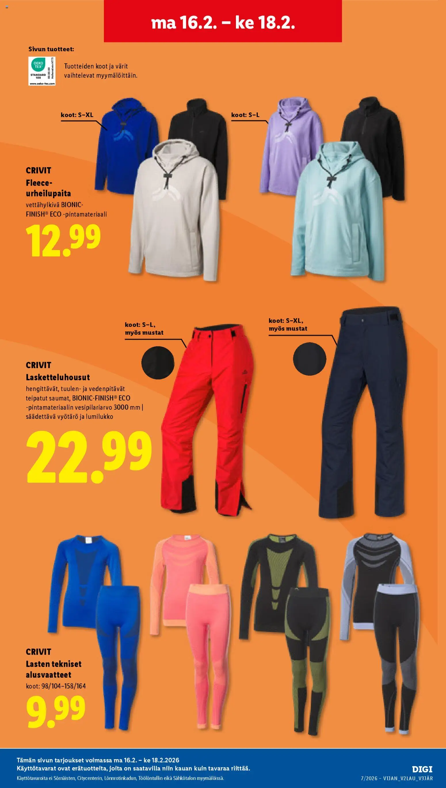 Lidl Crivit - Rovaniemi – voimassa 16.02.2026 alkaen | Sivu: 3 | Tuotteet: Alusvaatteet