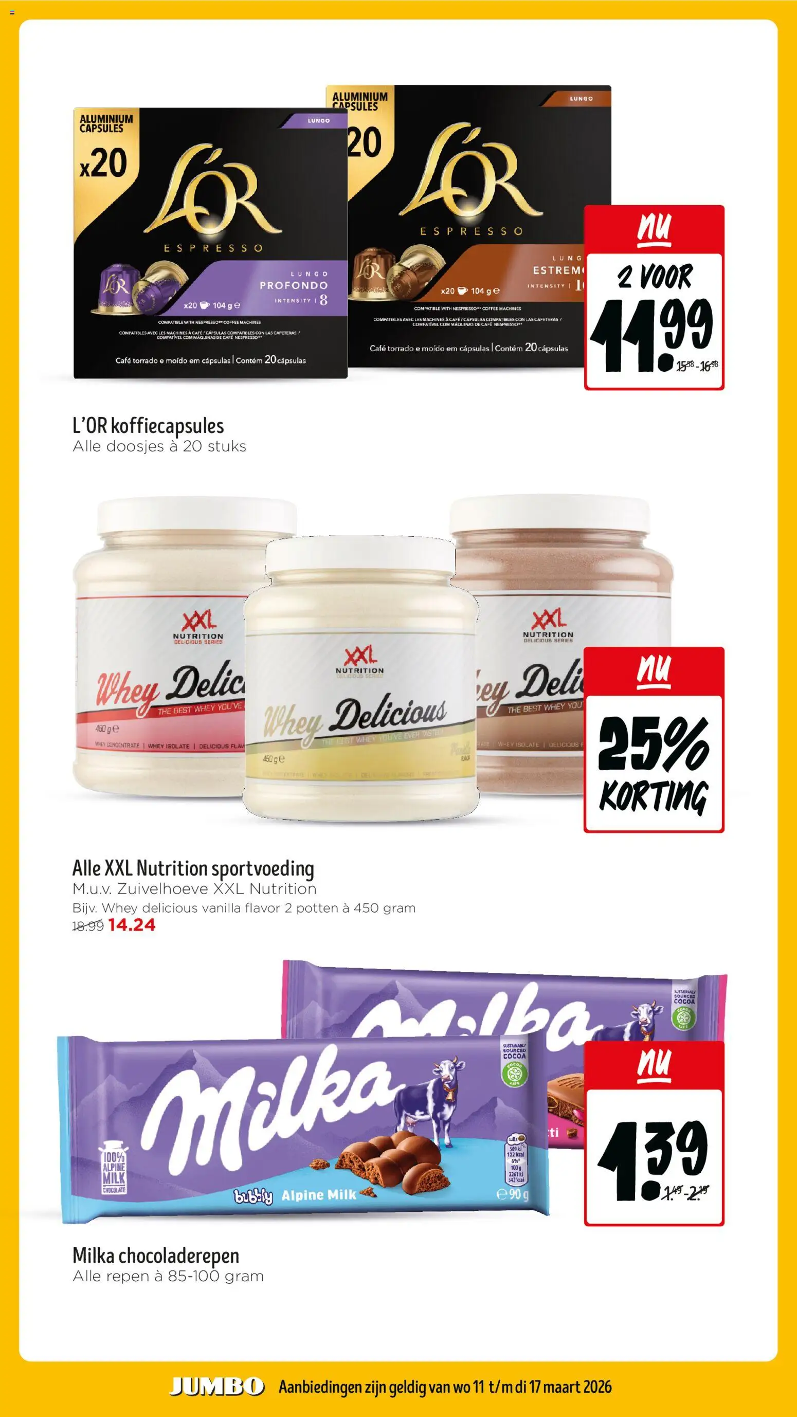 {H1} | Pagina: 17 | Producten: Koffiecapsules, Whey, Repen