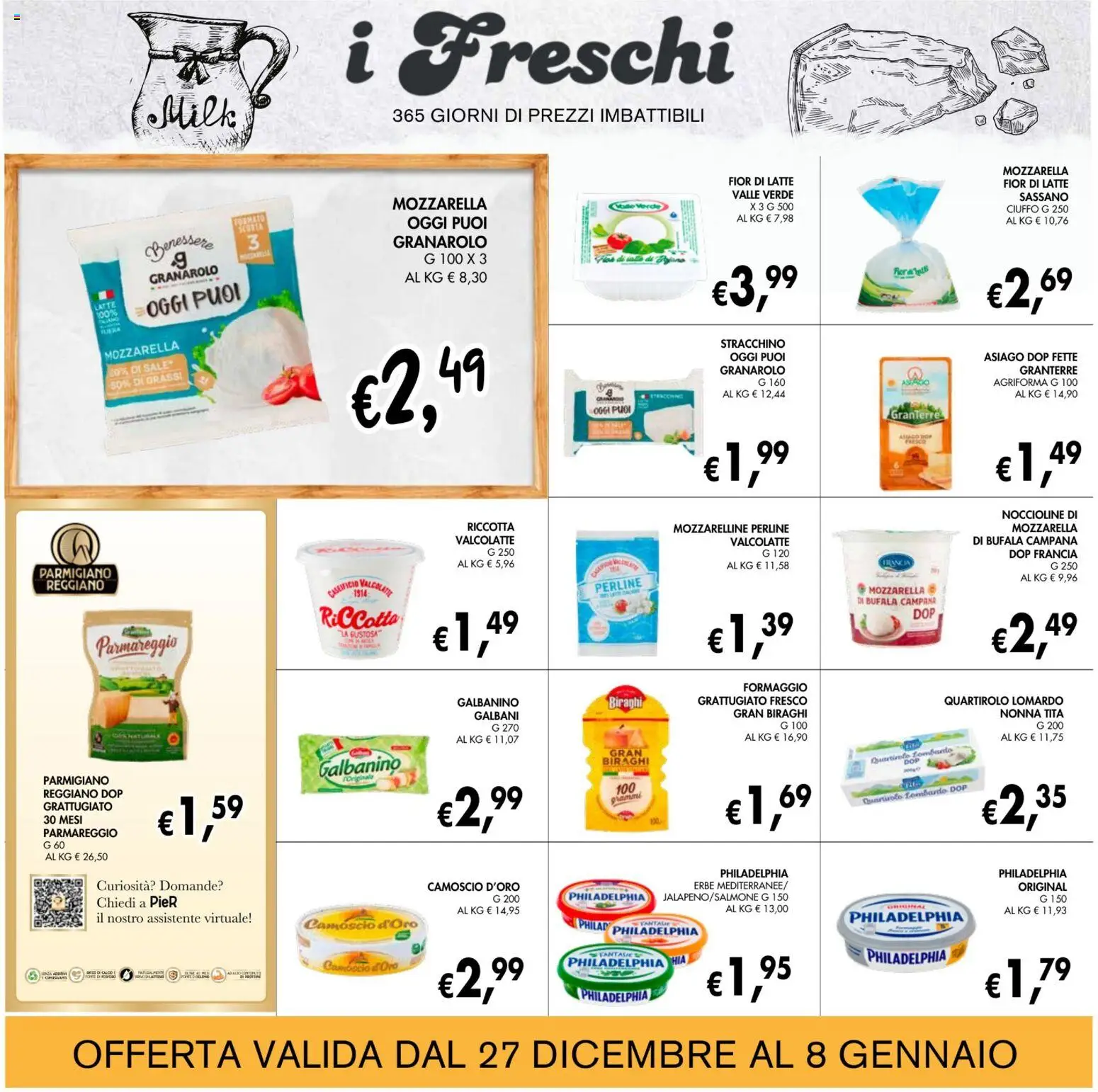 Volantino Coal del 27.12.2025 | Pagina: 8 | Prodotti: Mozzarella, Latte, Formaggio, Parmigiano reggiano