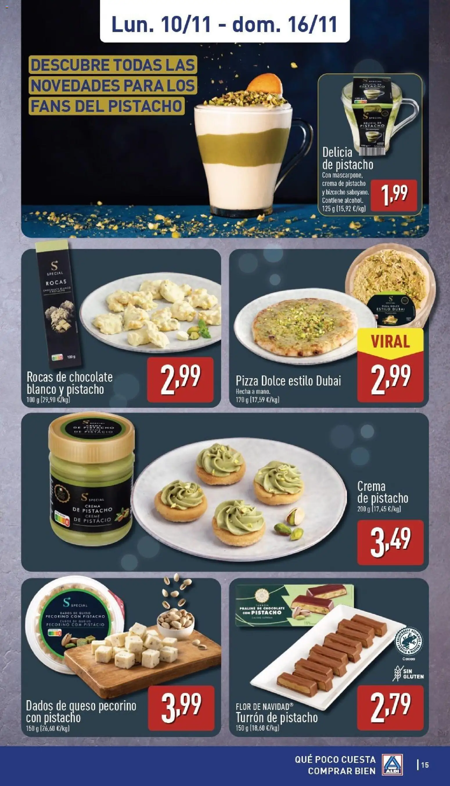 Aldi folleto Península │ válido desde el 10.11.2025 | Página: 15 | Productos: Queso, Chocolate, Crema, Bizcocho