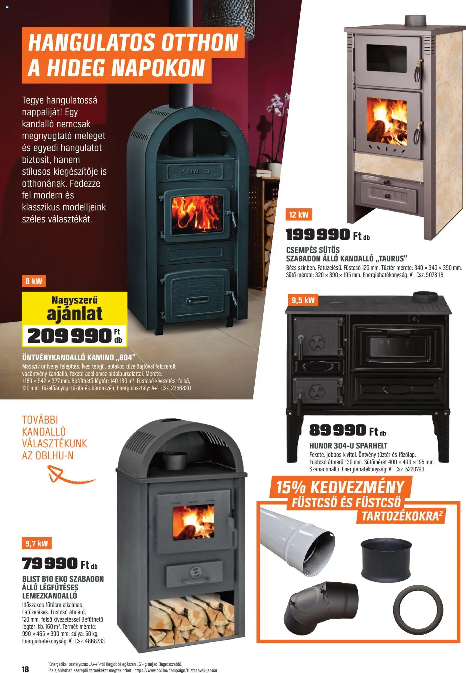 OBI akciós ujság - amely érvényes a következő dátumtól: 30.12.2025 | Oldal: 18 | Termékek: Tüzifa, Sütő