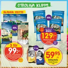 EKO erbjudanden - Förhandsvisning av reklamblad från butik EKO aktuell från 13.04.2026 | Sida: 3 | Produkter: Jord, Planteringsjord, Täckbark, Potatis